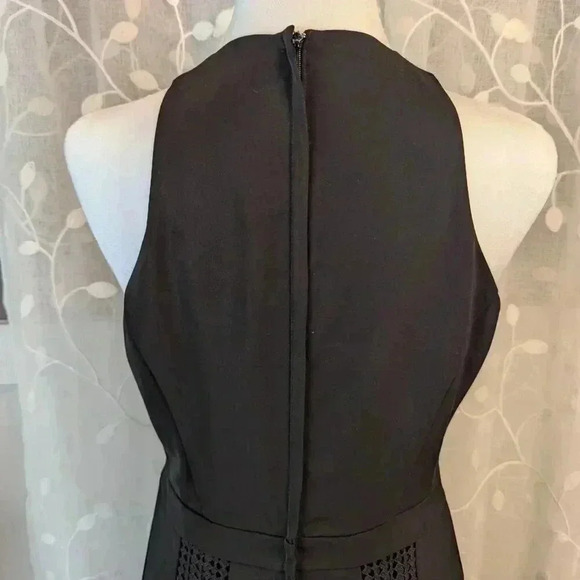 PS The Label Black Sleeveless Midi Dress with crochet detail, Size M - Picture 4 of 8